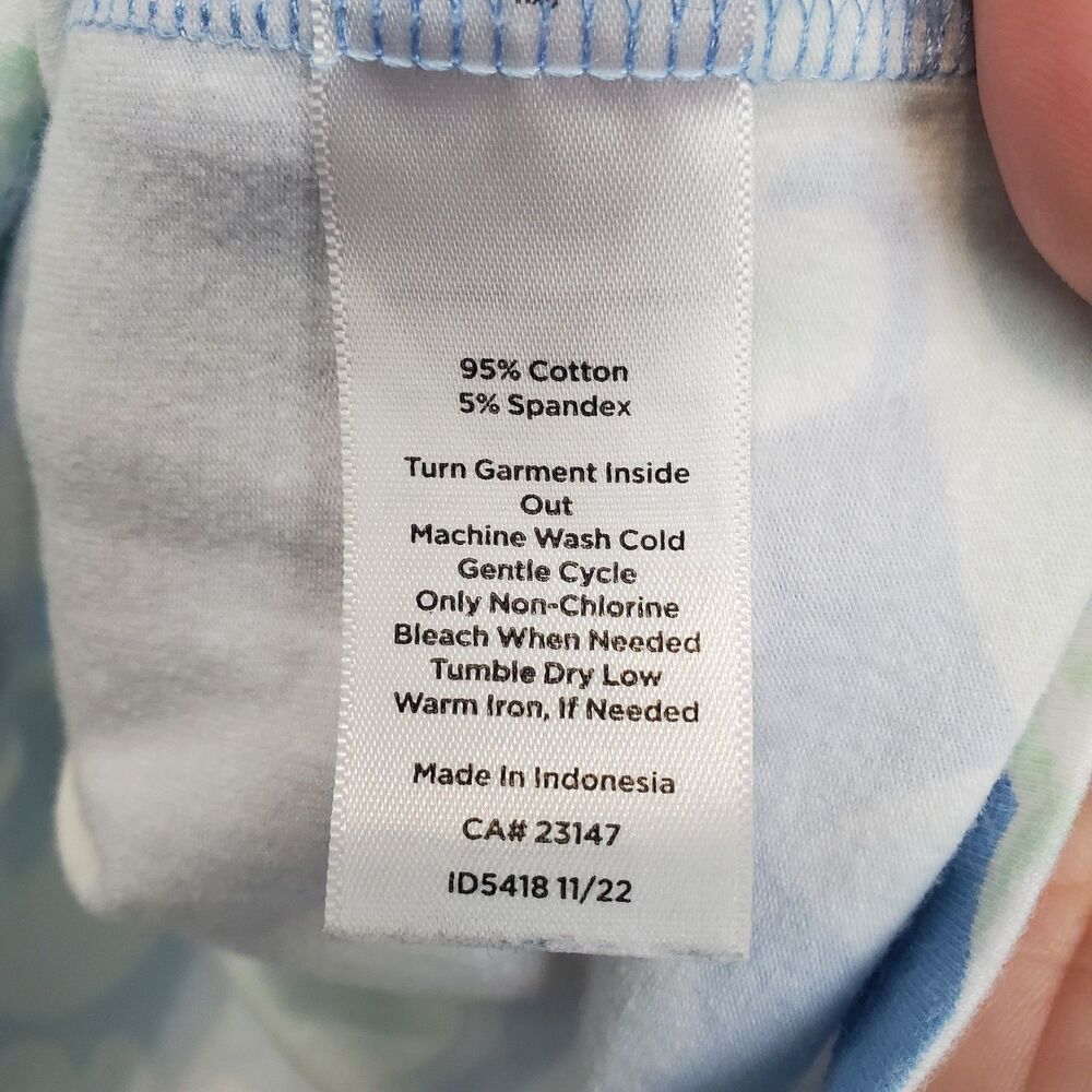 Talbots Plus Cotton Blend Scroll Print Short Slee… - image 5